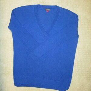 Vince Camuto BRIGHT Blue V-Neck Big Sweater M
